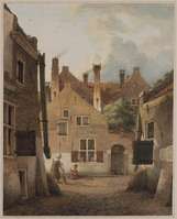 Y 011
<br/>
Een straatje te Rhenen
<br/>
<em>Kerkhoff, Daniël (1766-1821)</em>